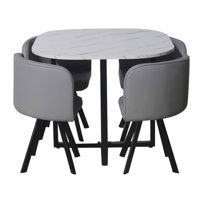 Del Mar 5-Piece Modern Compact Dining Table Set -  Corrigan StudioÂ®, 7EBBC2422F87461FA8C7305B90087007