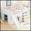 Lit mezzanine double pleine grandeur avec glissade