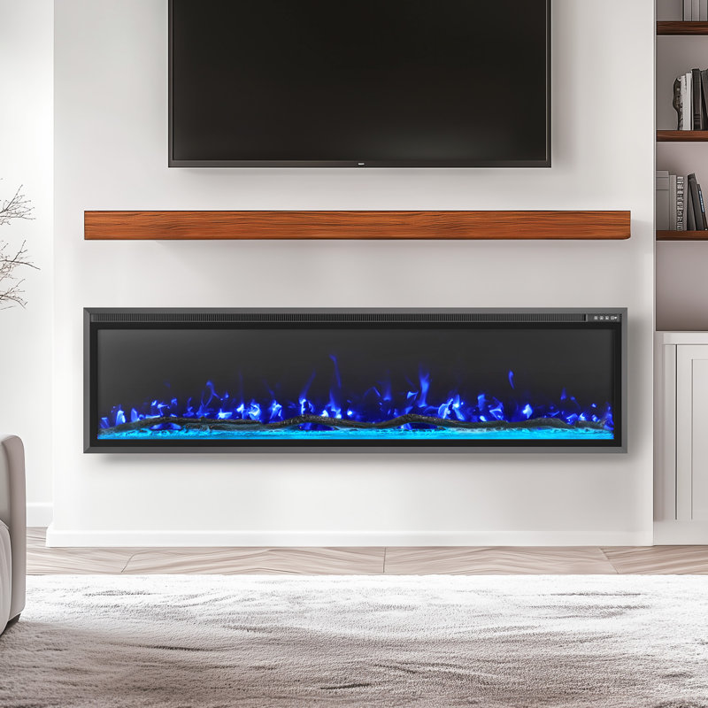 42" Landscape Electric Fireplace, 19.30"H x 72"W x 5.55"D