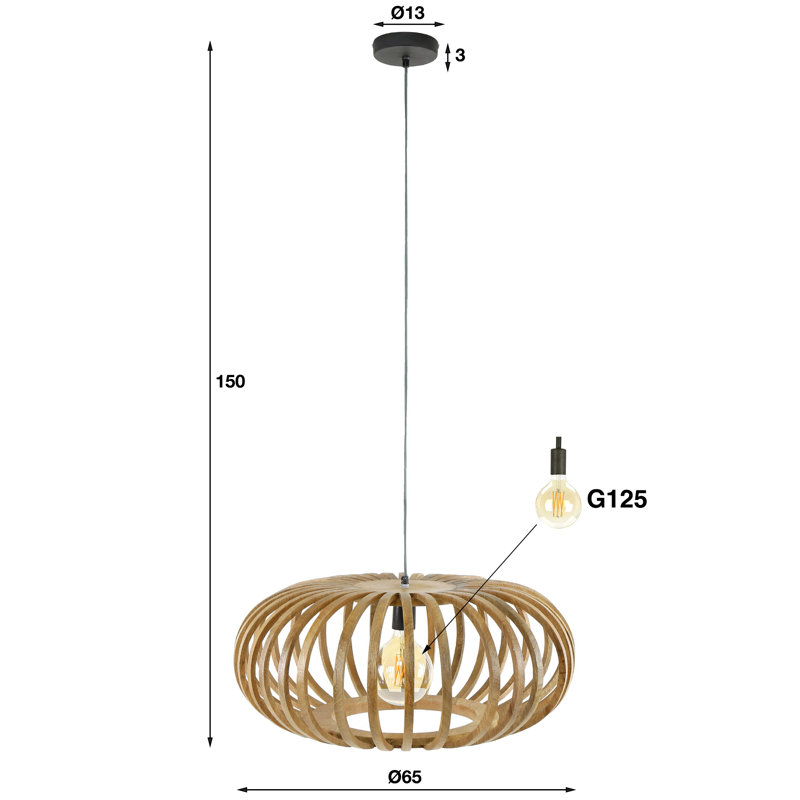 Dubai 1 - Light Natural Single Pendant