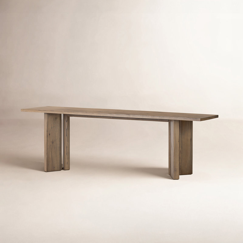 Olly 78'' Console Table, Rubbed Light Oak