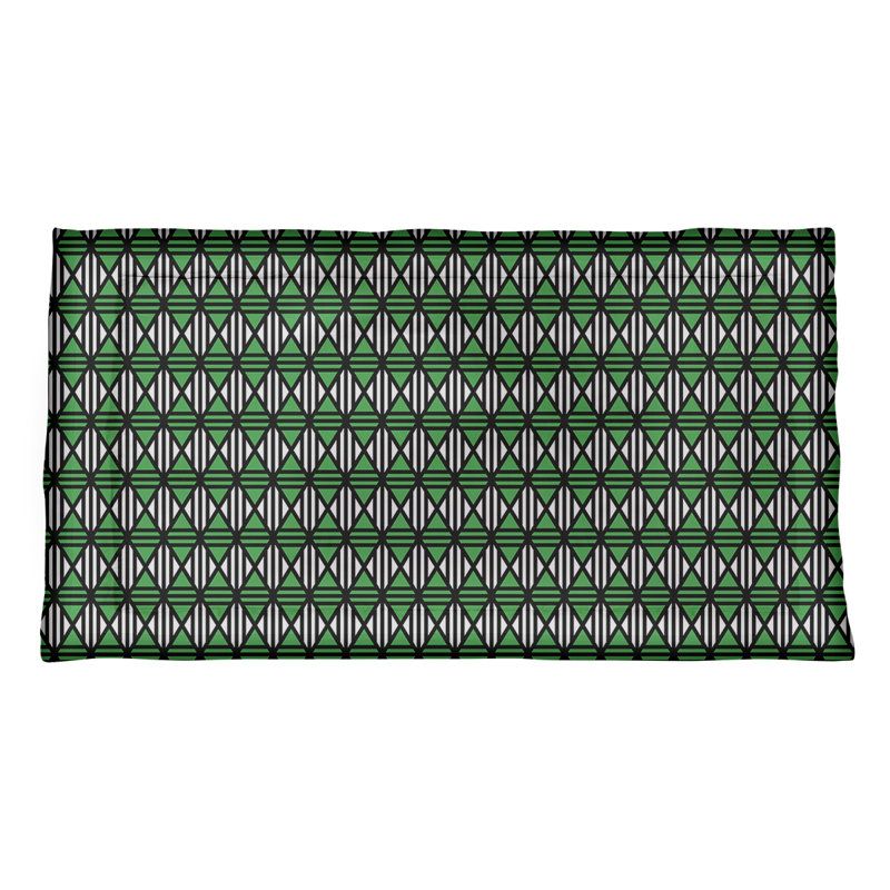 Taie décorative Katelyn Elizabeth, Très grand lit, Polyester, Noir/vert
