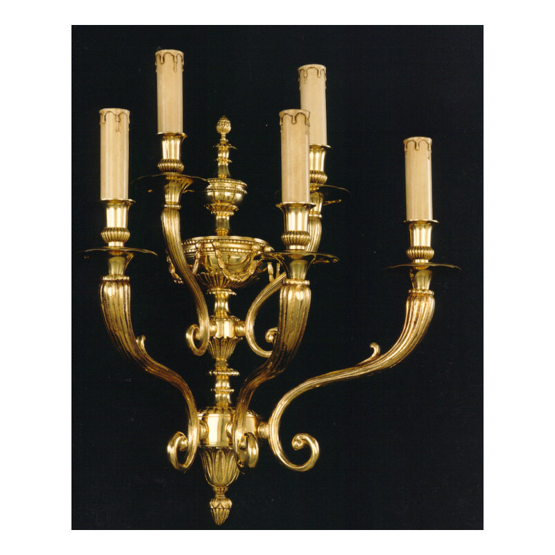 Delvecchio Candle Wall Light, French Gold