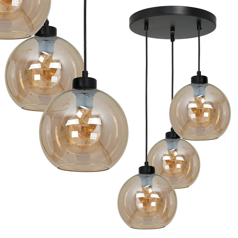 Ancheta 3 - Light Sphere Pendant, Brown