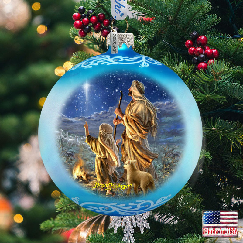 3.5'' Handmade Glass Ball Ornament