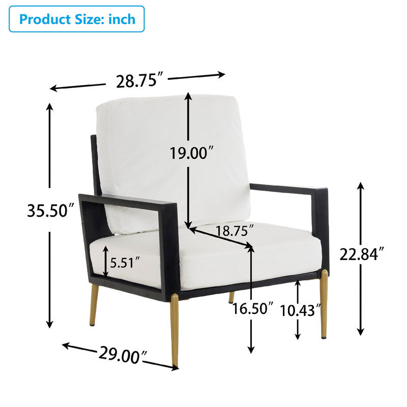 Chaise d'appoint rembourrée