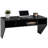 Yves Modern Wall Mounted Floating Computer Table Desk with Storage Shelves-72519143
