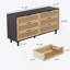 Commode de rangement à 6 tiroirs en rotin pour chambre à coucher, salon