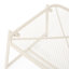 Table d'appoint 19,26 "x 18,11" en fer, H 13,56 ", plateau en maille blanche, décoration extérieure moderne en fer 18,11", aspect