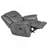 Encino Grey Upholstered Padded Arm Glider Recliner