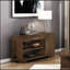 Table de canapé de style moderne avec tiroir en queue d'aronde, armoire et tablettes pour salon contemporain