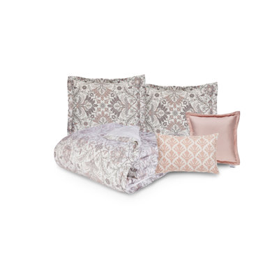 Anne Klein Callista King 5-Piece Rayon Blend Comforter Set