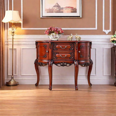 Modern Decorative Cabinet with Carved Handles