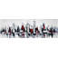 Paysage urbain gris et rouge-713159080