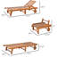 Outdoor Folding Chaise Lounge Chair With Wheels