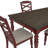 Thornaby Red 5PC Dining Set-1651592360-1651592361