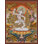 Art mural Khandume Thangka - Dakini bouddhiste tibétain peint à la main, toile Brocadeless avec or 24 kt, décor d'énergie féminine sacrée