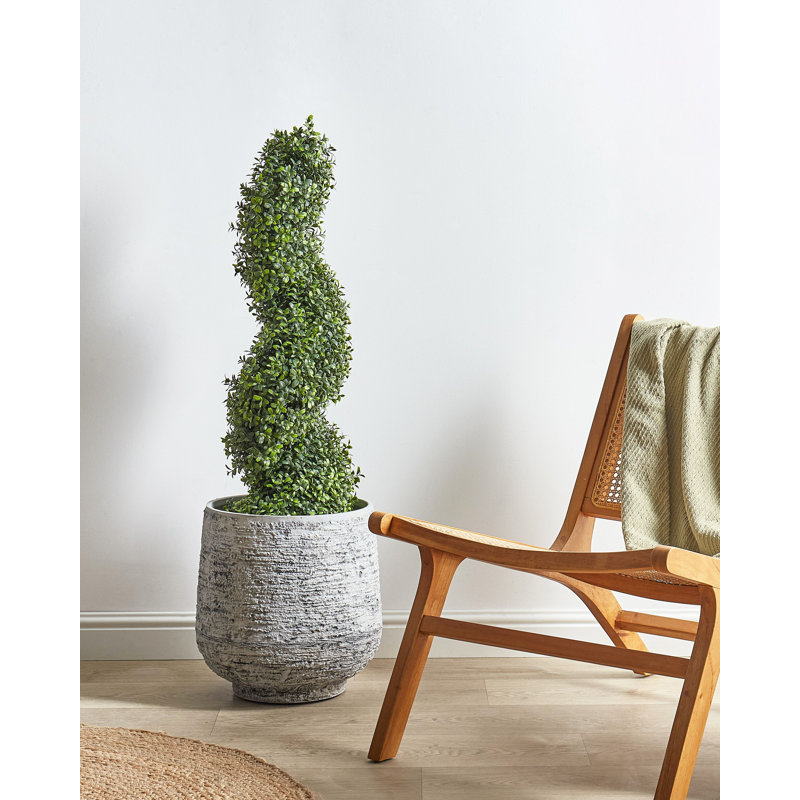 Faux Tree in Plastic / Acrylic Planter, 98cm H x 30cm W x 30cm D