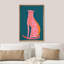 "IDÉE4WALL", reproduction d'art sur toile encadrée, décoration de chambre BCBG, rose, orange, guépard, nature, sauvage, dessins, Pop Art, bohème, animaux chics pour le salon, la chambre à coucher, le bureau, encadrée sur toile-91481794-119460568