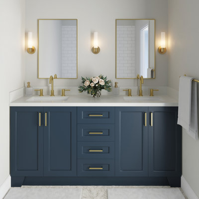 Freitas Rubberwood Double Bathroom Vanity