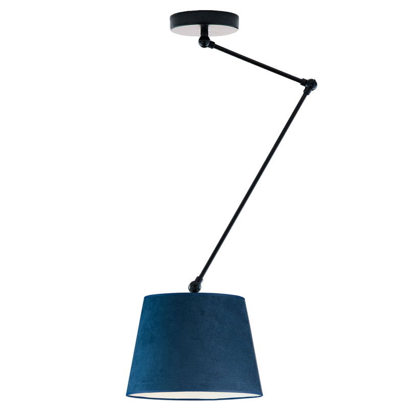Billat 1 - Light Single Chandelier, Navy, Matte Black
