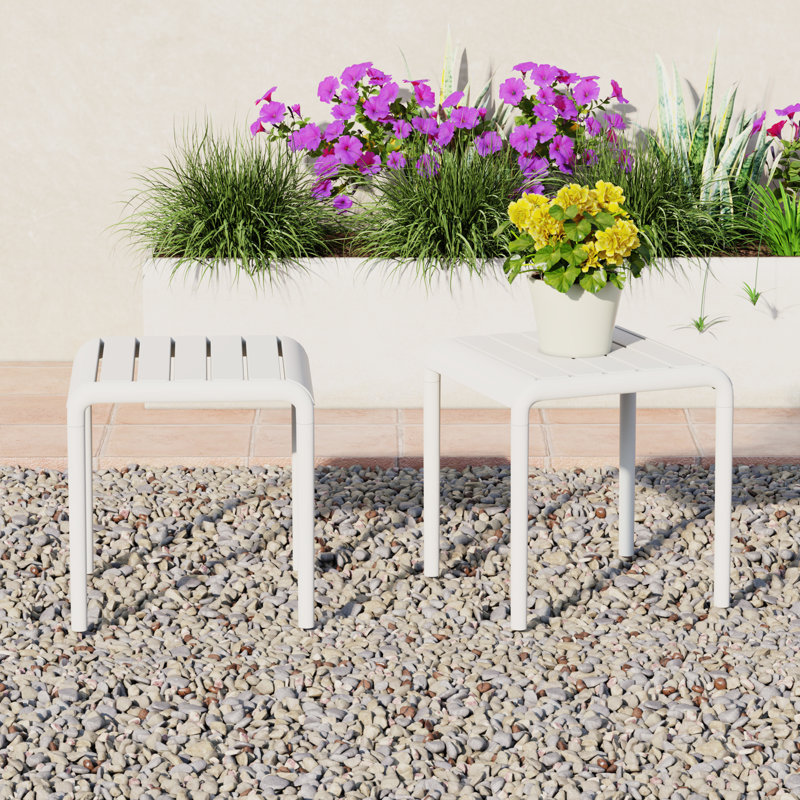 Table d'appoint Delron, Blanc