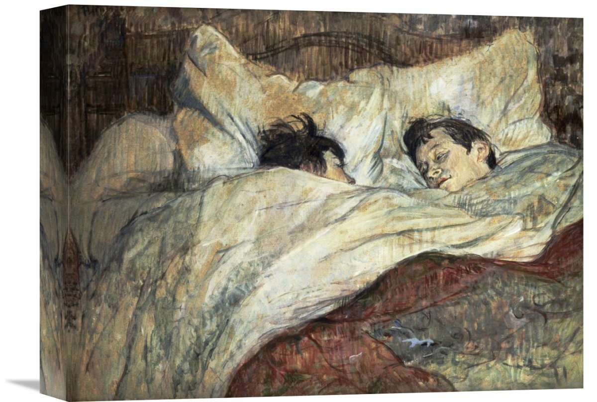 Le Lit by Henri De Toulouse-Lautrec - Print on Canvas