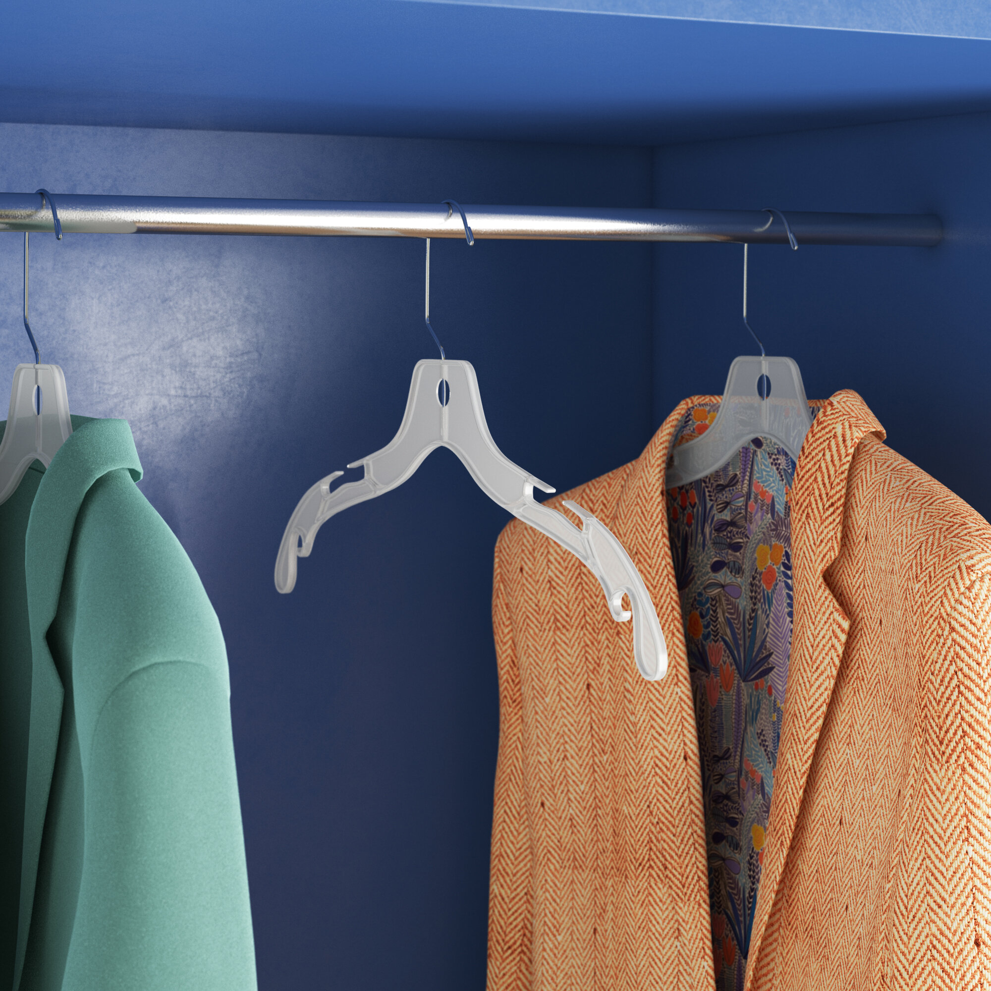 Simplify Kids 100 Pack Velvet Shirt Hangers in Neon Colors