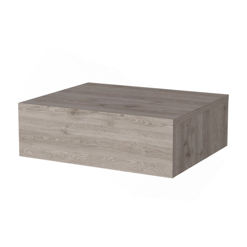 Table de chevet flottante murale gris clair, Gris clair, Wood