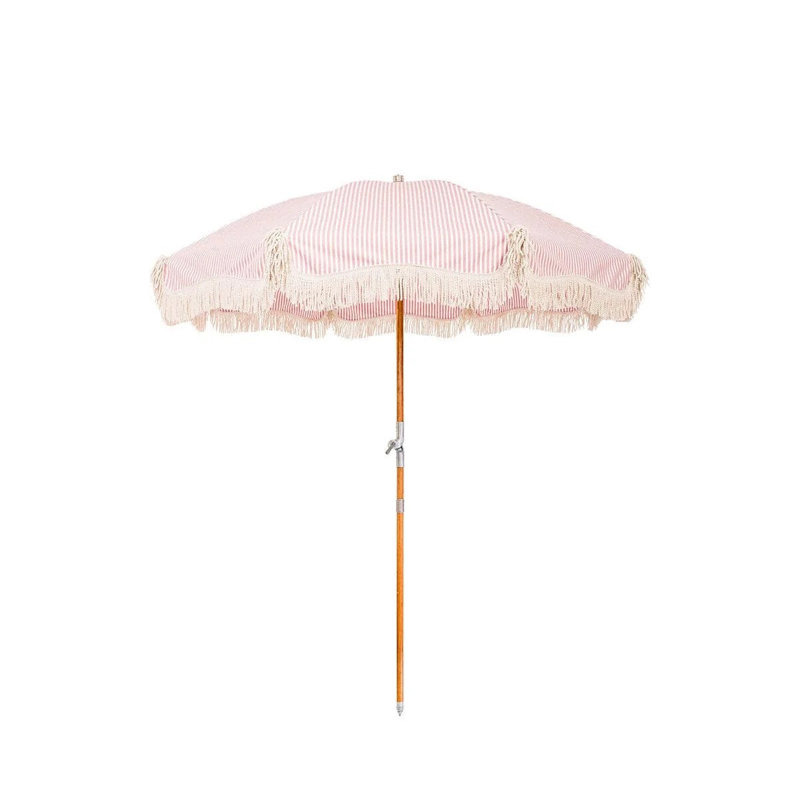 PREMIUM BEACH UMBRELLA - LAURENS NAVY STRIPE, Lauren's Pink Stripe