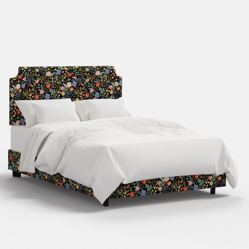 Hampton Bed In Strawberry Fields Black, Full, Strawberry Fields Black