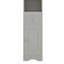 Armoire de salle de bain haute, armoire de rangement autoportante avec tiroir, tablettes réglables, compartiment ouvert, pour petits espaces-284466310