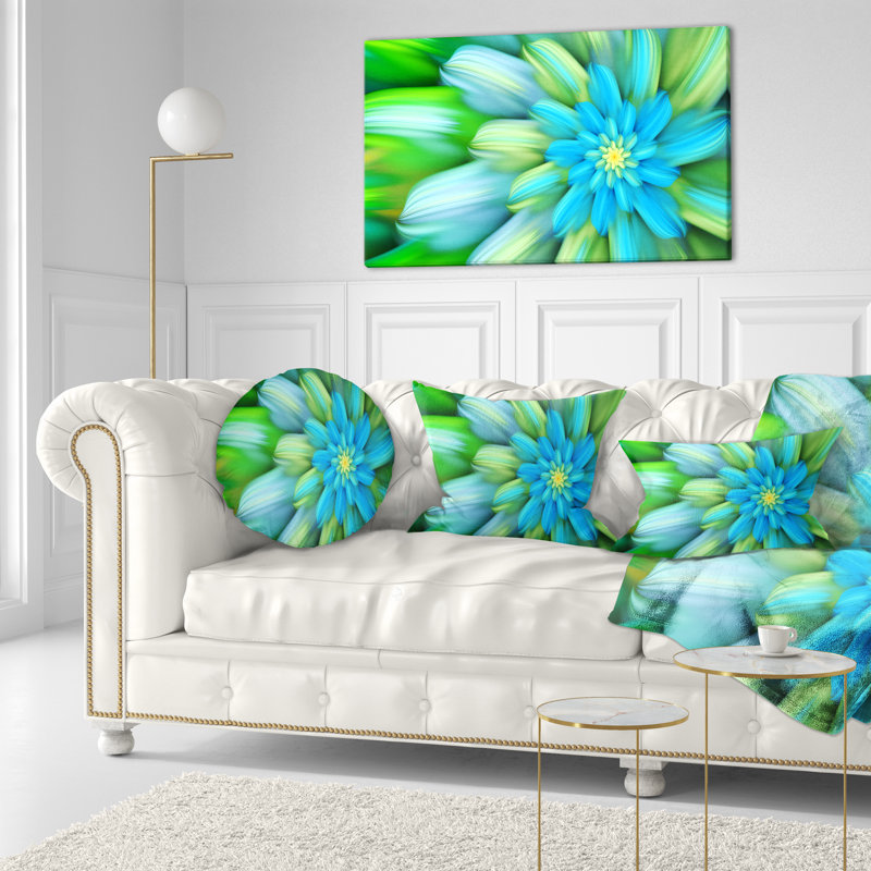 Coussin lombaire floral à grande fleur, Vert