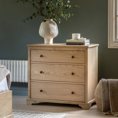 Solid Wood 3 -Drawer Rectangle Accent Chest