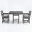 3-piece Outdoor Patio Dining Set – Square Table & 2 Armchairs – Durable Hdpe Material – For Patio/balcony/garden-400300784