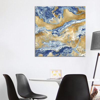 Onyx Royal 1 Piece Wrapped Canvas Painting