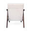 Chaise d'appoint Mid-Century moderne, fauteuil rembourré beige avec structure en bois d'hévéa brun et support solide