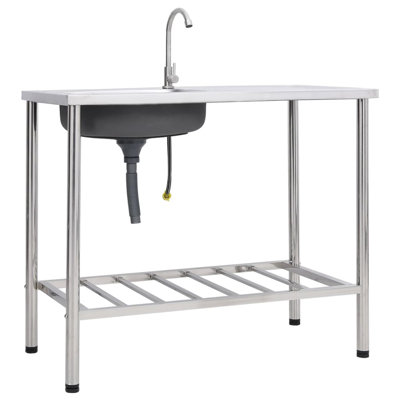 Belfry Kitchen Precita 500mm W Single Bowl Steel Kitchen Sink