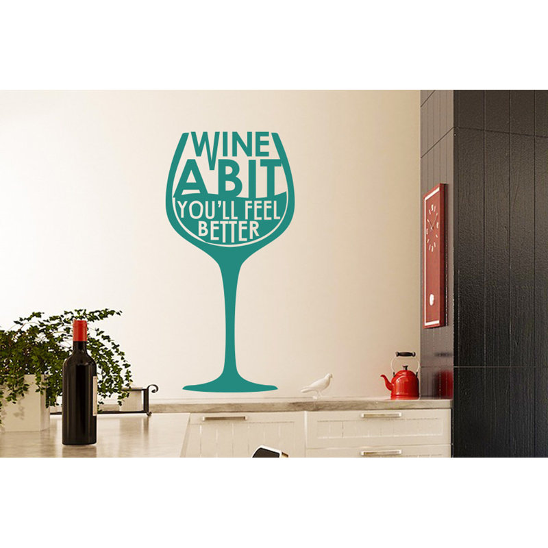 Food & Beverage Wall Decal, Aqua Green, Large