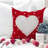 Valentine's Day Hello Valentine Hugs & Kisses Throw Pillow Covers Set Of 4,  Heart XOXO Striped Decorative Farmhouse Wedding Cushion Cases For Home Decoration