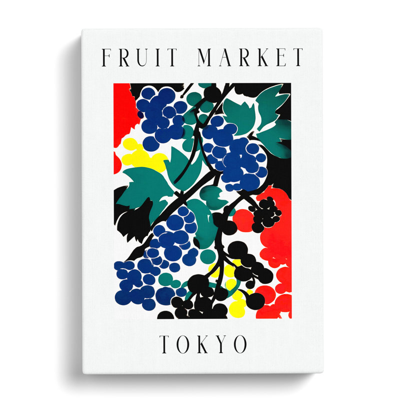 Grapes Tokyo Fruit Market - Wrapped Canvas, 50cm H x 35cm W x 3cm D