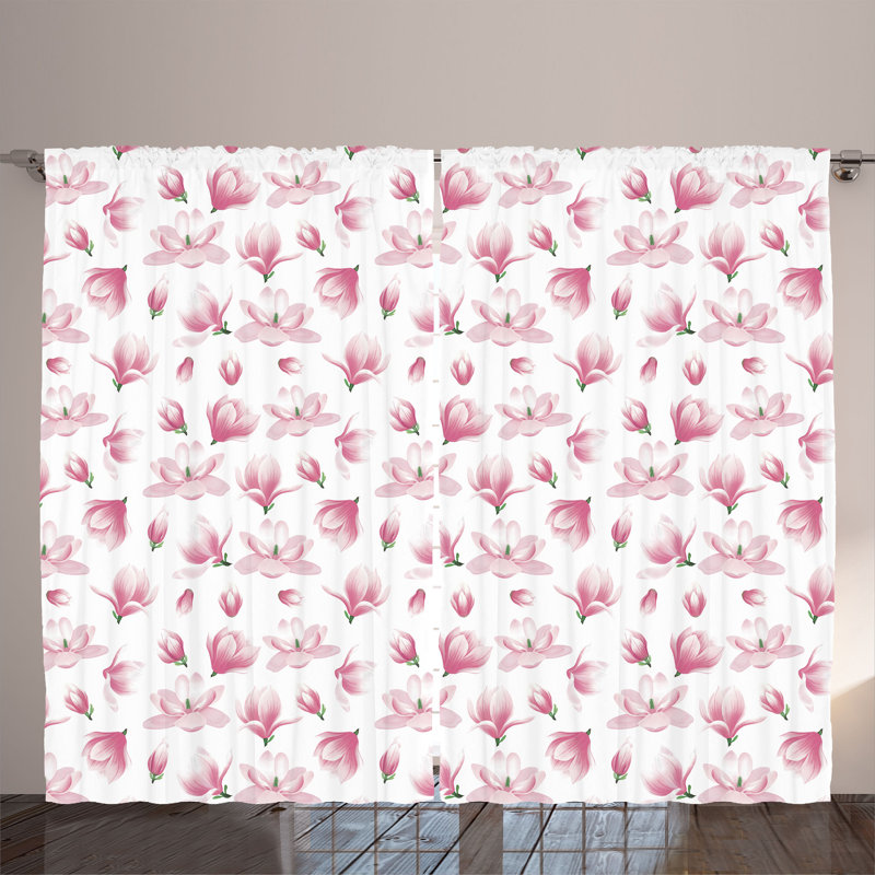 Valmy Polyester Semi Sheer Curtain Pair, 140cm W x 175cm L