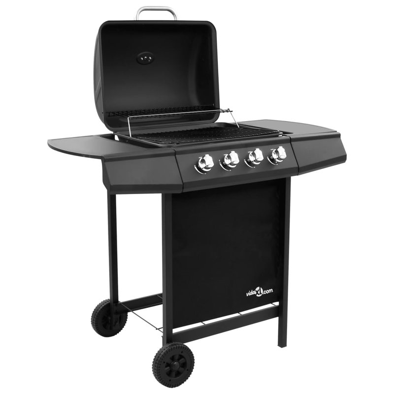 VidaXL 4 - Burner Natural Gas 13648 BTU BTU Gas Grill, Black