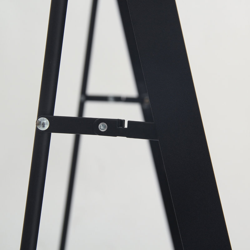 Aluminum U-Shaped Mirror, Black