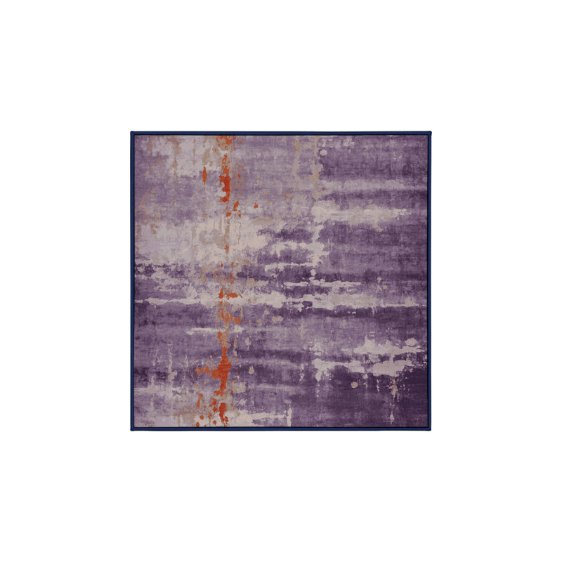 Tapis mauve lavable à la machine, Carré 4 pi