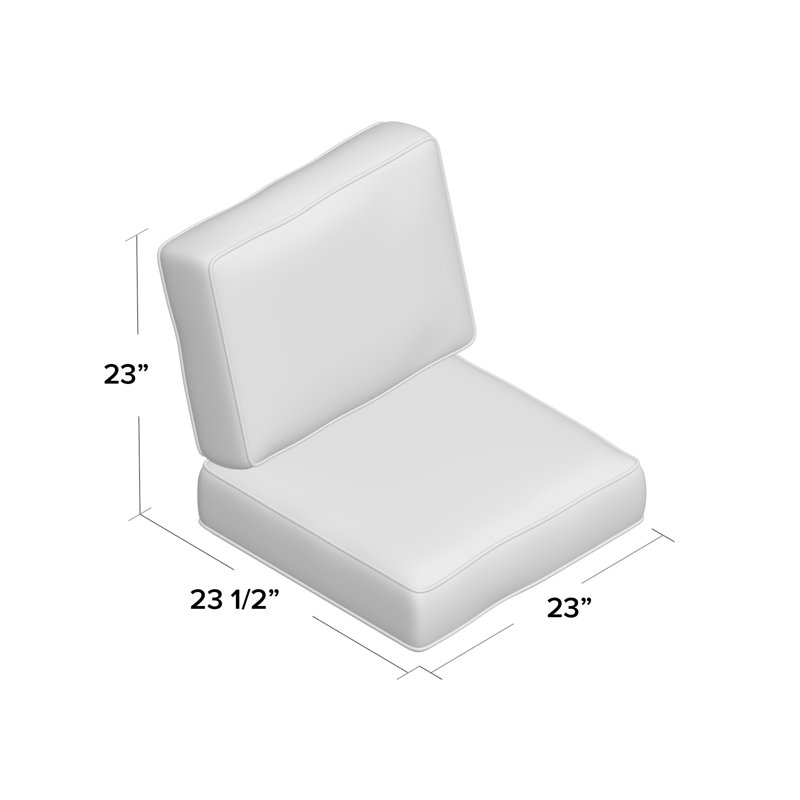 Coussin intérieur / extérieur, Sable Dupione Sunbrella®, 23,5 po x 23 po
