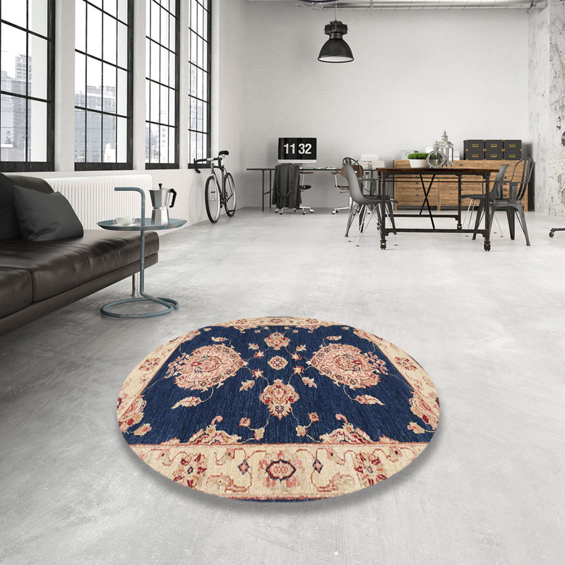 Ayoub Oriental Indoor Rug, Round 6'