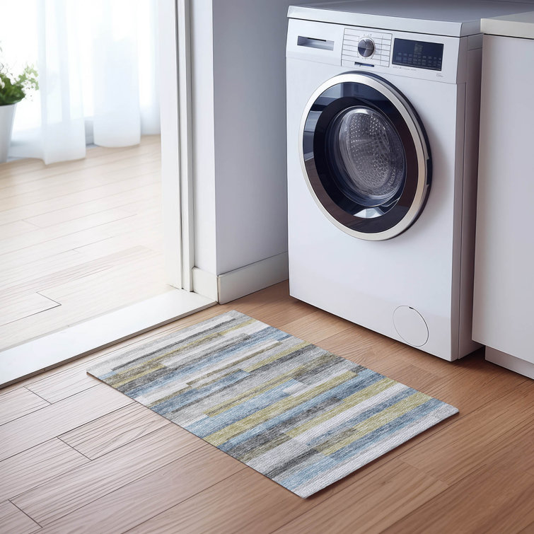 Malchow Washable Striped Indoor / Outdoor Rug