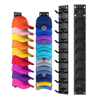 Ensemble de 2 ensembles de chapeaux muraux, support à chapeaux adhésif fort