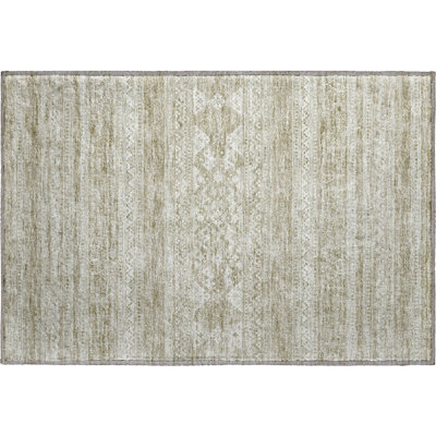 Premium Machine Washable Prisco Khaki Rug